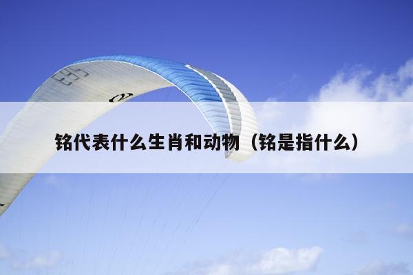 铭代表什么生肖和动物（铭是指什么）