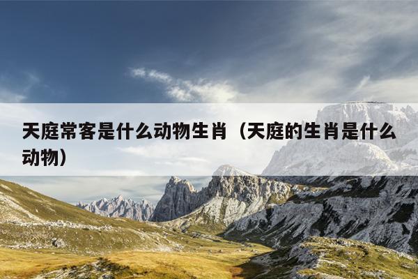 天庭常客是什么动物生肖（天庭的生肖是什么动物）