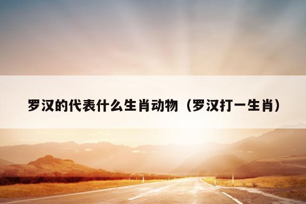 罗汉的代表什么生肖动物（罗汉打一生肖）
