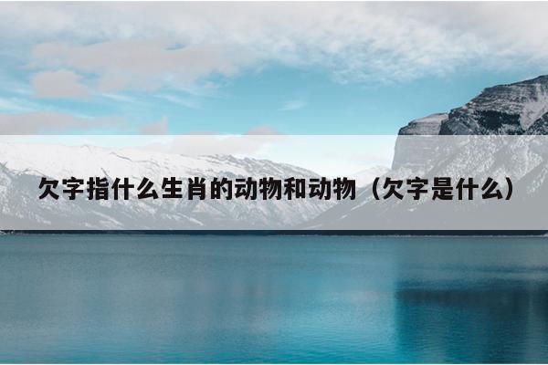 欠字指什么生肖的动物和动物（欠字是什么）