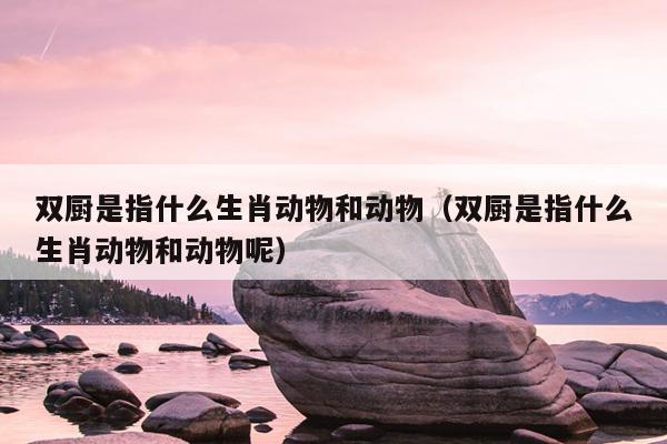 双厨是指什么生肖动物和动物（双厨是指什么生肖动物和动物呢）