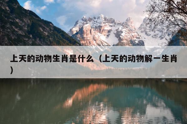 上天的动物生肖是什么（上天的动物解一生肖）
