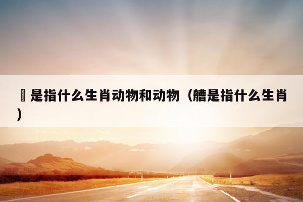 宩是指什么生肖动物和动物（艚是指什么生肖）