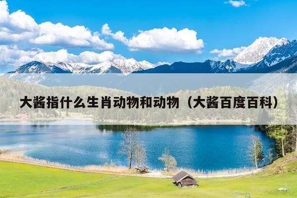 大酱指什么生肖动物和动物（大酱百度百科）